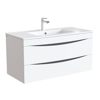 Тумба с раковиной IDDIS Cloud подвесная 100см белый CLO10W1i95K